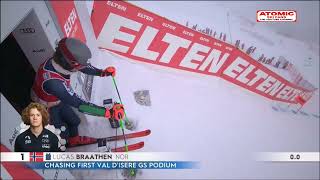 Lucas Braathen 🇳🇴  Val DIsere mens GS  Dec 10 2022 1st run weareskiing atomic [upl. by Renckens]