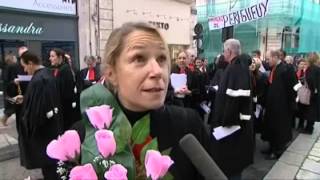 A Périgueux les avocats manifestent contre la loi Macron [upl. by Dallon]