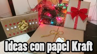 Envolver regalos con papel Kraft Ideas [upl. by Toombs]