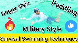 Doggy Style Survival Paddling Military Swimming Techniques  Swimming Tips For Beginners In Hindi [upl. by Pyle]