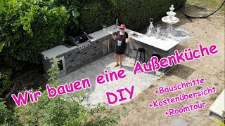 Außenküche selber bauen  DIY  Planung Bauschritte Tipps amp Kostenübersicht unserer Outdoorküche [upl. by Meekah]