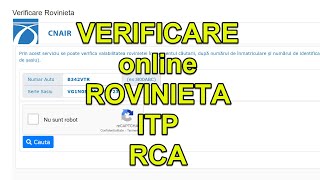 Verificare online ROVINIETA ITP si RCA [upl. by Kcirej]