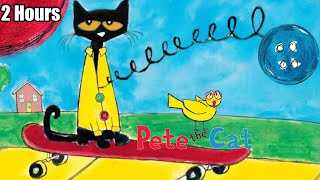 BEST Pete The Cat And His Four Groovy Buttons Collection  2 Hours I love my white shoes and More [upl. by Aknahs]