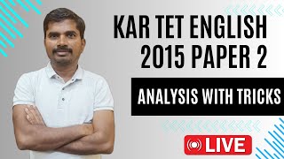 KARTET ENGLISH  2015 Paper 2 Second Language English Paper Analysis [upl. by Ainat]