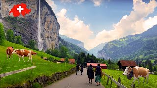 🇨🇭 Most Beautiful Places In Switzerland Sisikon Lauterbrunnen Relaxing Walk 4K [upl. by Ellenar]