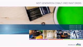 ADDITOL® dry CF Series the Next Generation of Cobalt Free Paint Driers [upl. by Mlehliw]