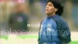 Maradona il celebre riscaldamento sulle note di quotLive is lifequot [upl. by Tomchay759]