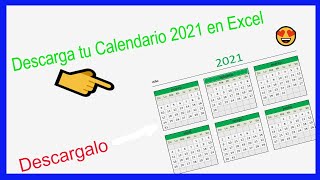 Descargar el calendario 2021 en excel [upl. by Nauwaj358]