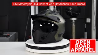 ILM Motorcycle 34 Helmet with Detachable Chin Guard [upl. by Eednil]