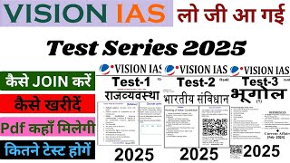 vision ias test series 2025 kaise download kare  vision ias test series 2025 in hindi price [upl. by Pepin522]