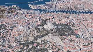 Flying over Marseille France 4K [upl. by Onabru]