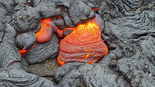 Pahoehoe Lava at Geldingadalur Eruption Iceland [upl. by Tita609]