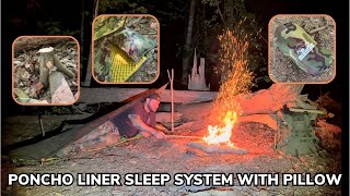 Solo Overnight Testing the Ultimate Poncho Liner Sleep System in the Woods [upl. by Sekofski]