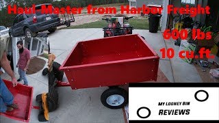 Haul Master Trailer Cart from Harbor Freight [upl. by Eimak541]