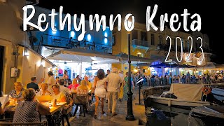 Rethymno Crete Kreta walking tour 4k Greece 2023 [upl. by Dunaville380]