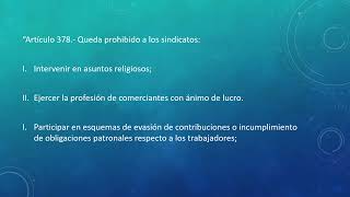 Prohibiciones para los sindicatos conforme a la Ley Federal del Trabajo [upl. by Atiras]