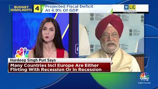 Sh Hardeep Singh Puris full interview with CNBC TV18 on Budget2024 [upl. by Emili404]