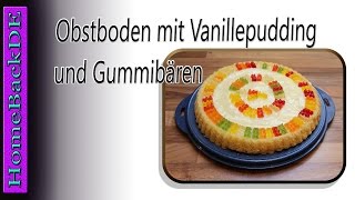 Obstboden mit Vanillepudding  Backanleitung von HomeBackDE [upl. by Yekram]