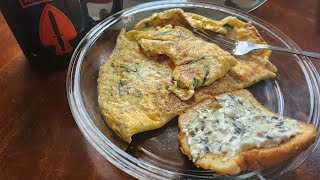 Simple OMAD cheese Omelette with green onion from our gardenmyweightlossjourney cheeseomelette [upl. by Drarreg]