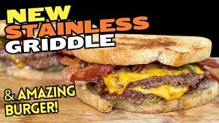 What about a STAINLESS STEEL Griddle Le Griddle Stainless Griddle Review and AWESOME BURGER [upl. by Efal]