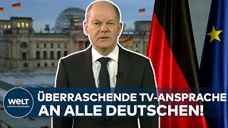 OLAF SCHOLZ Invasion von Russland Überraschende TVAnsprache mit einer klaren Warnung an Putin [upl. by Uria402]