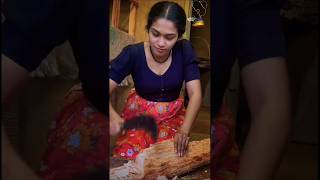 How to make Caryota urens flour කිතුල් පිටි හැදෙන හැටිUdarataManikeCeylon චැනලයෙන් foodmaking [upl. by Siwel]