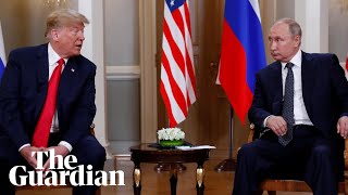 Trump winks at Putin at start of Helsinki summit [upl. by Isnam]