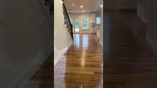 Hardwoods are finished Whatcha think hardwoodfloors dreamhome construction [upl. by Aicul]