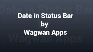 Date In Status Bar [upl. by Eelirak]