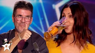 Magician Makes Beer Appear Out of NOWHERE and Drinks It on the Britains Got Talent Stage [upl. by Latona]