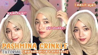 tutorial hijab pashmina crinkle ✨🌿  ikutin pashmina salwaliyashireenz🤍 [upl. by Duwalt633]