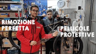 COME RIMUOVERE PELLICOLE PROTETTIVE DA BICI E MTB 🚴🏻‍♂️  TUTORIAL DIY 🛠 [upl. by Savanna]