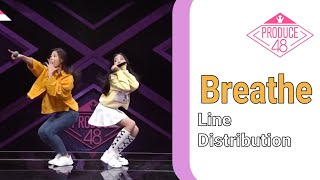 Produce 48 Breathe  Line Distribution [upl. by Mauchi865]