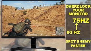 How To Overclock Your Monitor 60 Hz To Higher Refresh Rate without Any Damage to Monitor [upl. by Akemot]