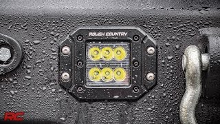 2inch Square Flush Mount Black Series Cree LED Cube Lights by Rough Country [upl. by Poppas]