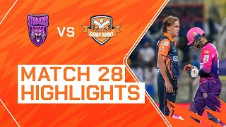 2023 Abu Dhabi T10 Match 28 Highlights New York Strikers vs Morrisville Samp Army  Season 7 [upl. by Selrahc1]