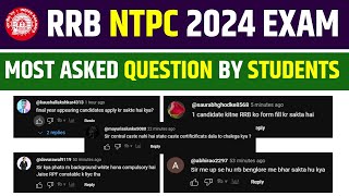 RRB NTPC 2024 All Doubts Asked By StudentsRRB NTPC Cast Certificate Problem [upl. by Cohen]