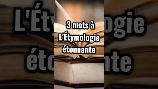 3 mots à LÉTYMOLOGIE ÉTONNANTE  apprendre etymologie histoire insolite français [upl. by Yrtsed]