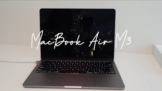 Macbook Air M3 Unboxing  Space Gray [upl. by Amsden]