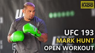 UFC 193 Mark Hunt open workout FULL [upl. by Drucie]