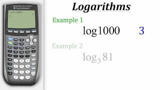 TI Calculator Tutorial Logarithms [upl. by Sanger]