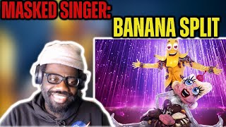 WOW The Masked Singer  Banana Split Performances and Reveal Reaction  Jimmy Reacts [upl. by Wonacott911]