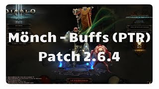 Diablo 3 Der Mönch mit Patch 264 amp Season 16 PTR [upl. by Weibel227]