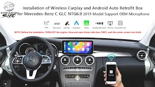 Wireless Carplay amp AndroidAuto Retrofit Box for Mercedes Benz C GLC 20192021 Model NTG60 Head Unit [upl. by Rondi]