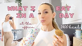 WHAT I EAT IN A DAY at the office  2400 Calorie Counting  Realistic Powerlifting Prep [upl. by Flossie]