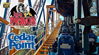 2024 Iron Dragon Roller Coaster On Ride Back Car 4K POV Cedar Point [upl. by Aivatan415]