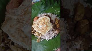 Pothichoru food sadhyarecipe fish vazha ila tastyfood livelife [upl. by Eppesiug]