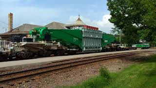 Schnabel Car with Transformer at Kirkwood MO 7118 [upl. by Aig848]