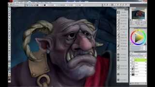 Troll Painting in Corel Painter 12 [upl. by Maurita476]