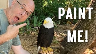 Painting a Chainsaw Carved Eagle [upl. by Daisie265]